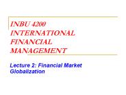 INBU 4200 INTERNATIONAL FINANCIAL MANAGEMENT