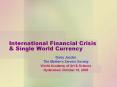 International Financial Crisis & Single World Currency PowerPoint PPT Presentation