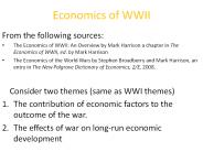 Economics of WWII