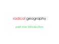 radical geography PowerPoint PPT Presentation