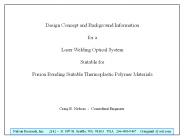 Laser Welding Overview
