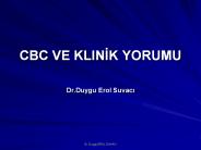 CBC VE KLINIK YORUMU
