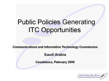 Public Policies Generating ITC Opportunities