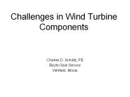 Challenges in Wind Turbine Components