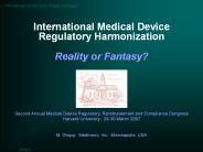 International Medical Device Regulatory Harmonization