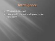 Intelligence