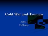 Cold War and Truman