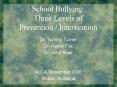 School Bullying: Three Levels of Prevention / Intervention PowerPoint PPT Presentation