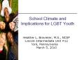 School Climate and Implications for LGBT Youth PowerPoint PPT Presentation
