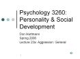 Psychology 3260: Personality & Social Development PowerPoint PPT Presentation