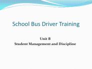 School Bus Driver Training