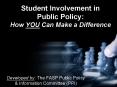 Student Involvement in Public Policy: How YOU Can Make a PowerPoint PPT Presentation