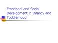 Emotional and Social Development in Infancy and Toddlerhood PowerPoint PPT Presentation