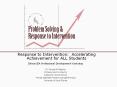 Response to Intervention: Accelerating Achievement for ALL Students PowerPoint PPT Presentation