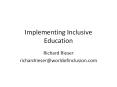 Implementing Inclusive Education PowerPoint PPT Presentation