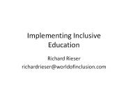 Implementing Inclusive Education