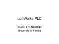 LonWorks PLC PowerPoint PPT Presentation