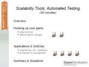 Scalability Tools: Automated Testing (30 minutes)