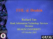 ITIL @ Deakin