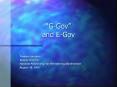 G-Gov  and E-Gov Pamela Johnson Deputy Director National PowerPoint PPT Presentation