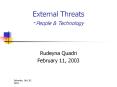 External Threats -People & Technology PowerPoint PPT Presentation