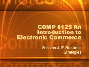 COMP 6125 An Introduction to Electronic Commerce