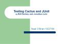 Testing Cactus and JUnit By Bill Dudney and Jonathan Lehr PowerPoint PPT Presentation