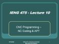 IENG 475 - Lecture 10 PowerPoint PPT Presentation
