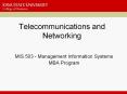 Telecommunications and Networking PowerPoint PPT Presentation