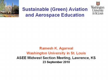 Sustainable (Green) Aviation and Aerospace Education
