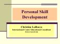 Personal Skill Development PowerPoint PPT Presentation