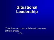 Situational Leadership