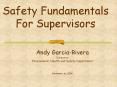 Safety Fundamentals For Supervisors PowerPoint PPT Presentation