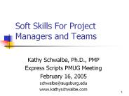 Soft Skills For Project Managers and Teams