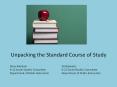 Unpacking the Standard Course of Study PowerPoint PPT Presentation