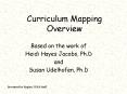 Curriculum Mapping Overview PowerPoint PPT Presentation