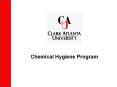 Chemical Hygiene Program PowerPoint PPT Presentation