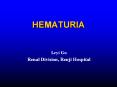 HEMATURIA PowerPoint PPT Presentation