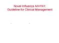 Novel Influenza A/H1N1 PowerPoint PPT Presentation