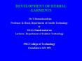 DEVELOPMENT OF HERBAL GARMENTS PowerPoint PPT Presentation