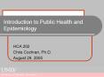 Introduction to Public Health and Epidemiology PowerPoint PPT Presentation