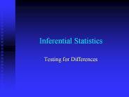 Inferential Statistics