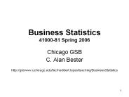 Business Statistics 41000-81 Spring 2006