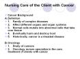 Nursing Care of the Client with Cancer PowerPoint PPT Presentation