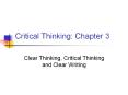 Critical Thinking: Chapter 3 PowerPoint PPT Presentation