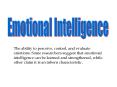 Emotional Intellegence PowerPoint PPT Presentation