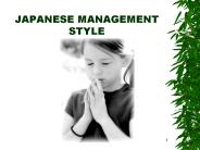 JAPANESE MANAGEMENT STYLE