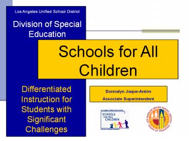 Differentiated Instruction For Students with Significant Challenges