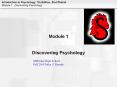 Module 1 Discovering Psychology Stillwater High School Fall PowerPoint PPT Presentation