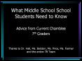What Middle School School Students Need to Know PowerPoint PPT Presentation